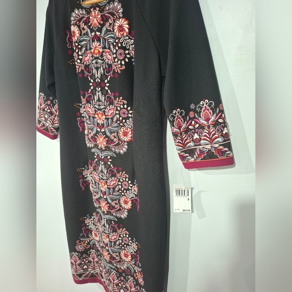 Rabbit Rabbit Rabbit Designs Women's Dress Midi Sheath Floral Multicolor  Sz 10 - Picture 4 of 14